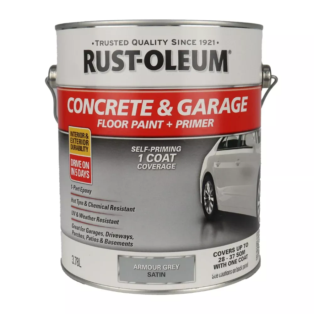 RUSTOLEUM Concrete & Garage Floor Paint 3.78L Armour Grey Concrete Sealer
