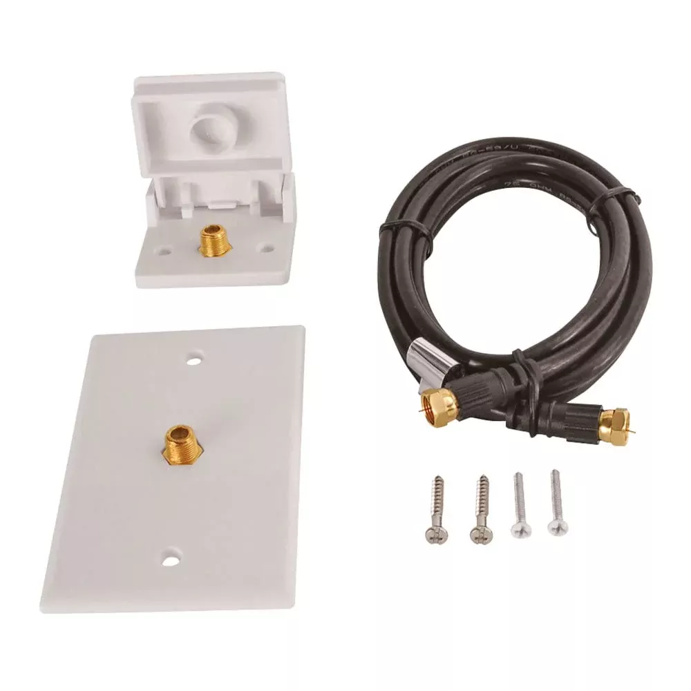 Rv Designer T201, Tv Hook Up Installation Kit, White