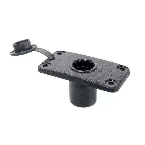 Scotty 244 Rectangular Rod Holder Flush Deck Mount Mounting Bracket w/Rain Cap