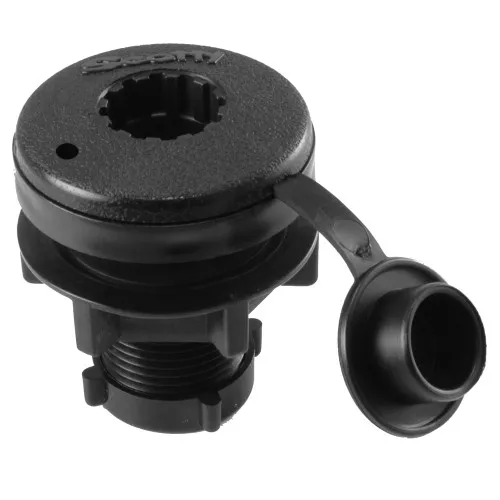 Scotty Compact Threaded Round Rod Holder Deck Mount Mounting Bracket w/Cap Cover