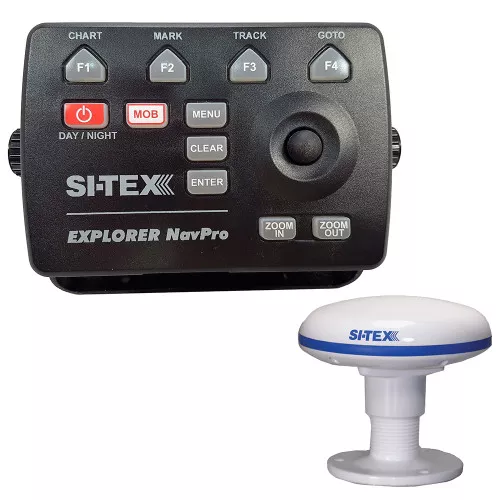 SI-TEX Explorer NavPro Chartplotter w/Wi-Fi GPK-11 GPS Antenna