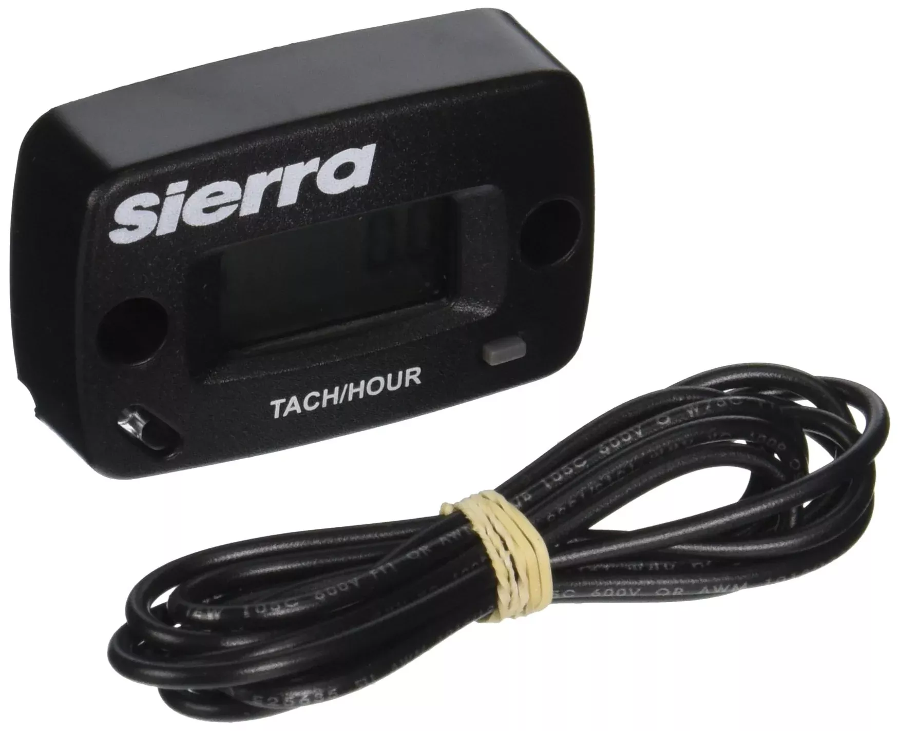 Sierra International 56969P Small Engine Tachometer/Hourmeter With Sensor Wire For 2/4 Stroke 2 Cylinders, 5'