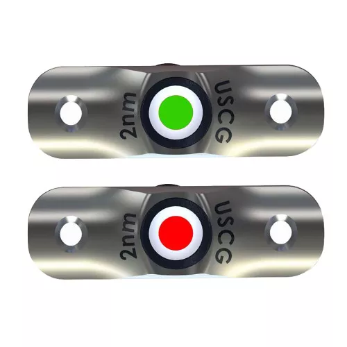 Taco Rub Rail Mounted LED Navigation Light Set - 2-1/2"