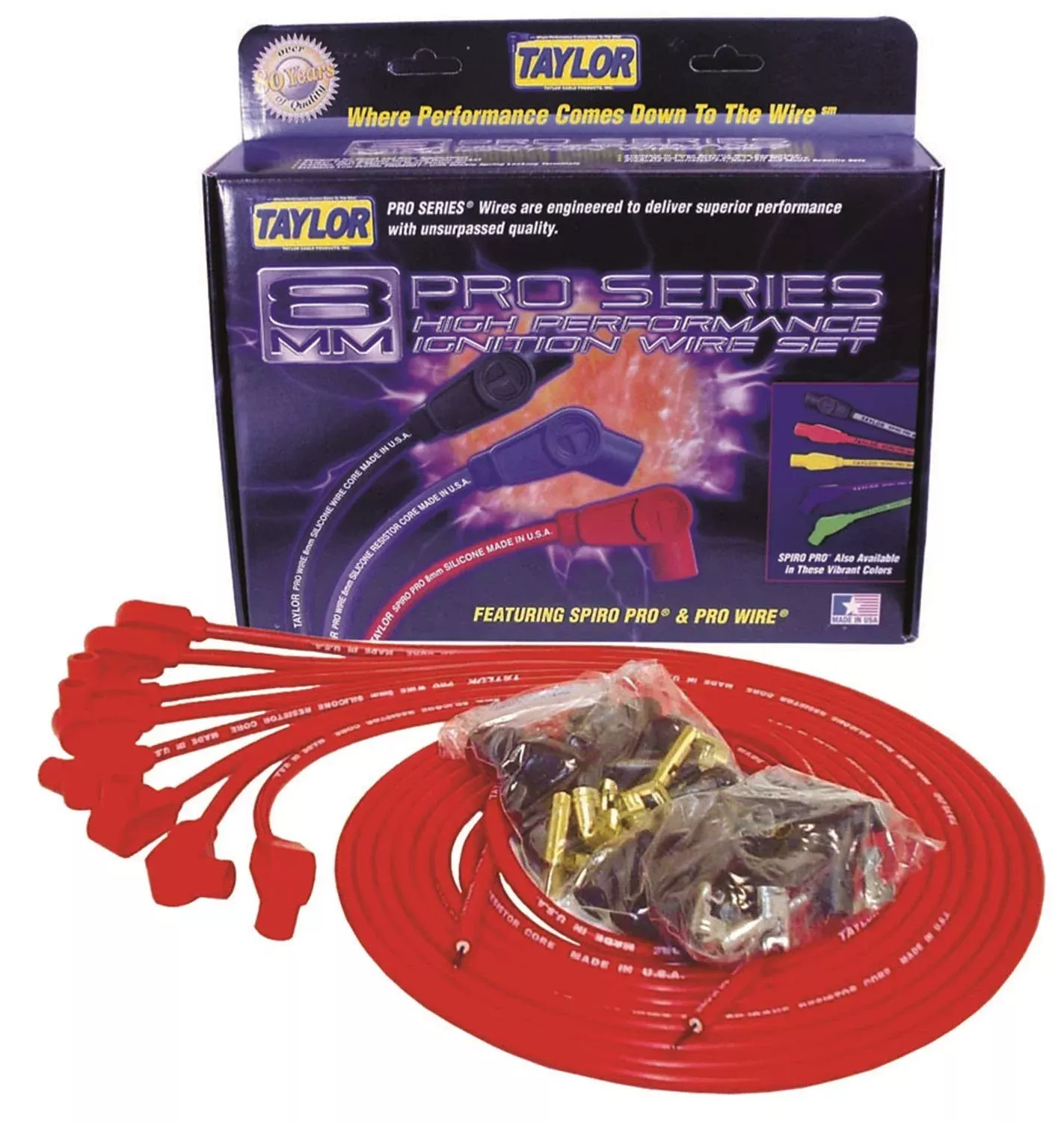 Taylor Ignition 70251 8Mm Pro Wire Ignition Wire Set