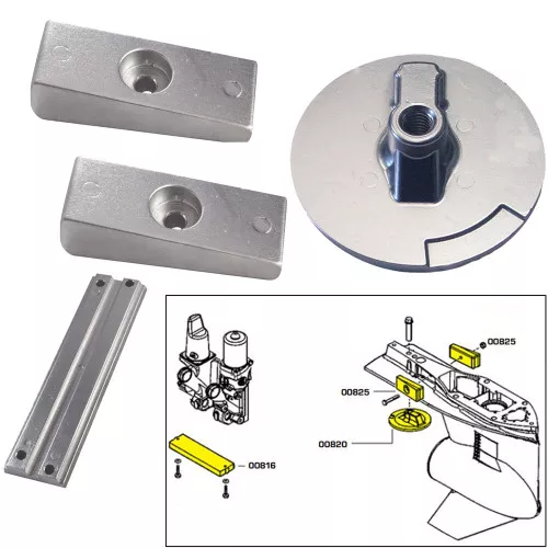Tecnoseal Replacement Aluminum Anode Kit with Hardware - Mercury Verado 4