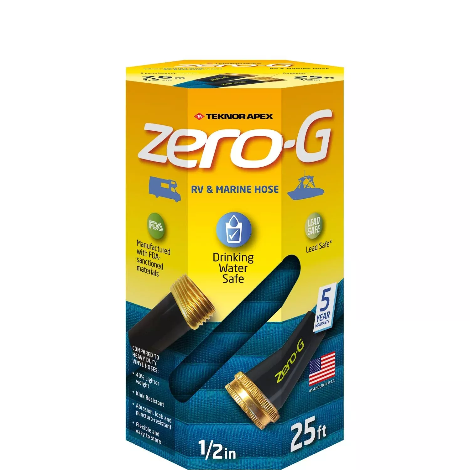 Teknor Apex-4006-25 Zero-G 1/2 X 25′, Blue