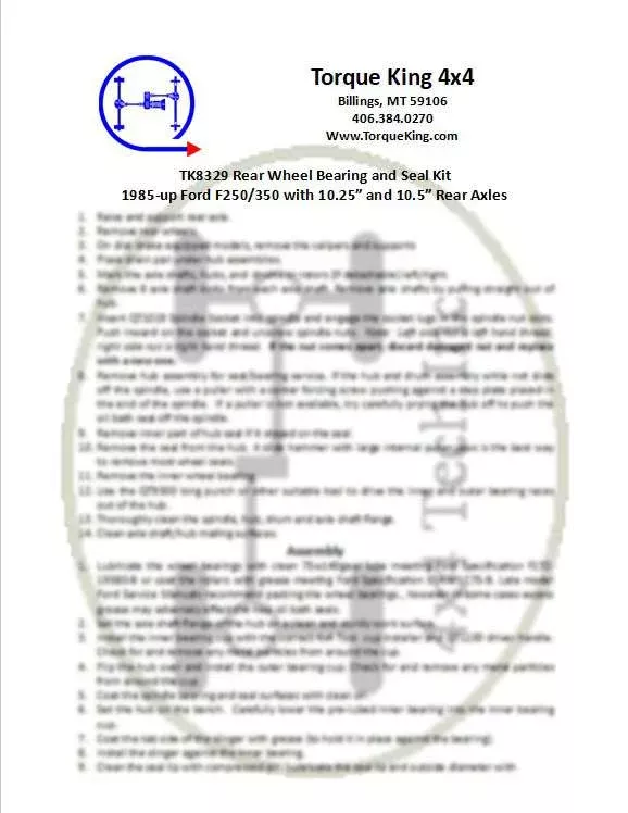 TK8329 Instructions