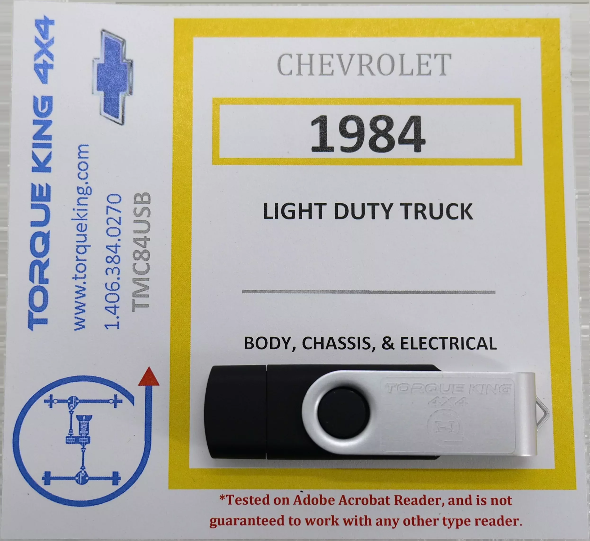 TMC84USB 1984 GM Shop Manual USB