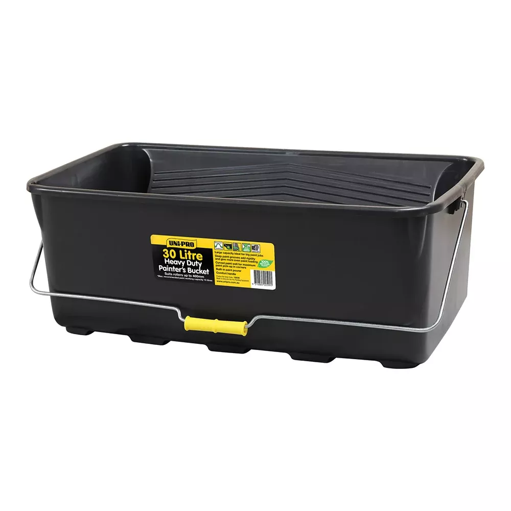 UNi-PRO Heavy Duty Painters Bucket 30L With Handle Fits 460mm Rollers