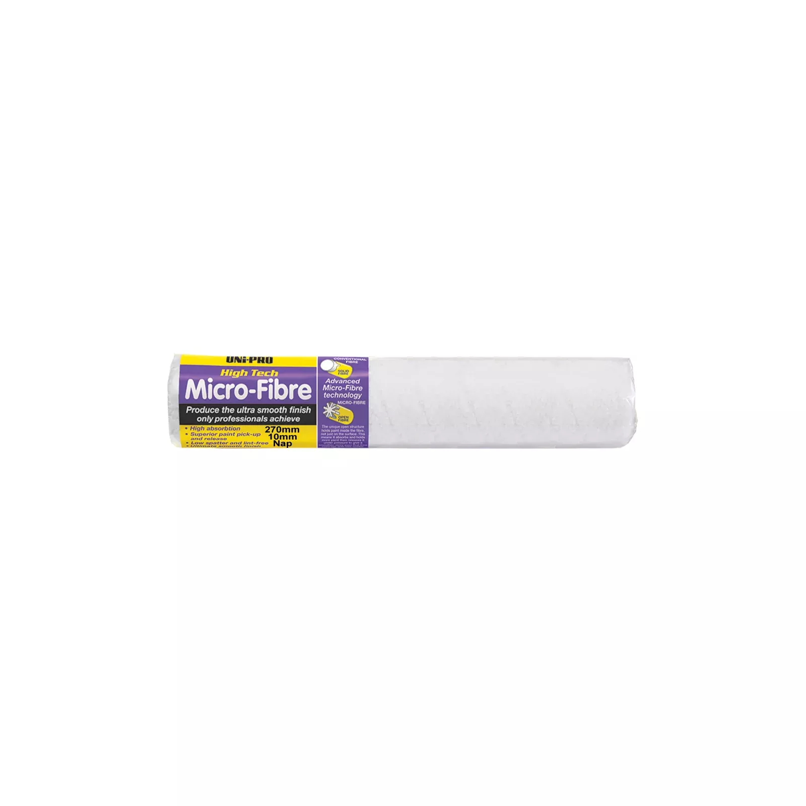 UNi-PRO High Tech Micro-Fibre 270mm Roller Cover 10mm Nap Smooth Finish