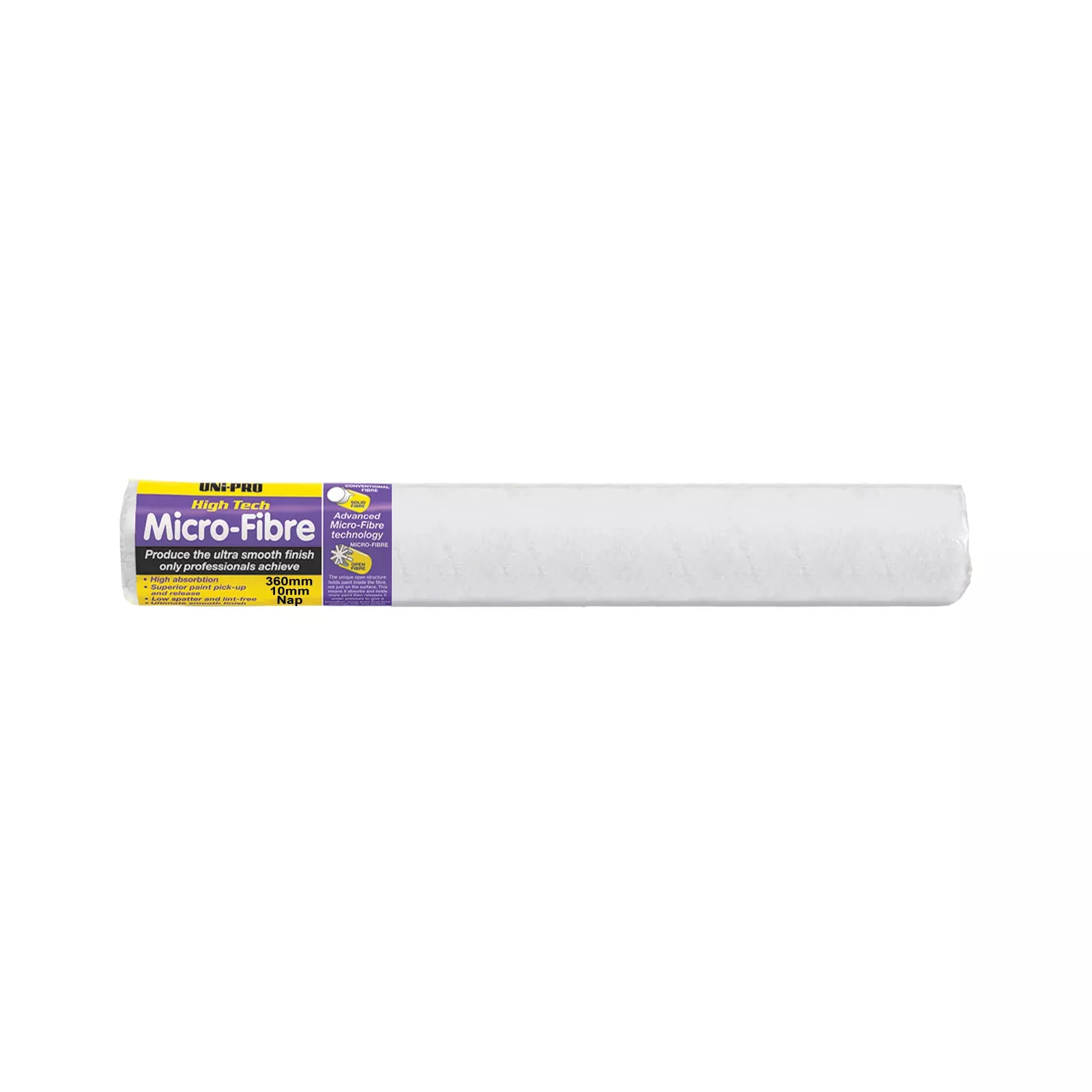 UNi-PRO High Tech Micro-Fibre 360mm Roller Cover 10mm Nap Smooth Finish