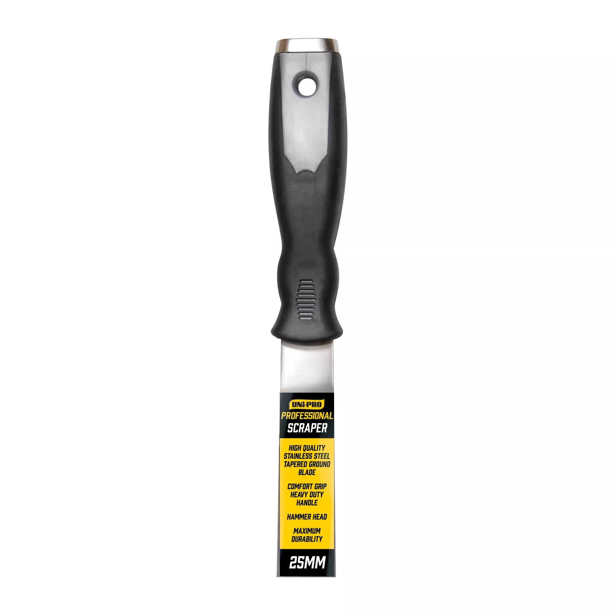 UNi-PRO Stainless Steel Scraper 25mm Multi Purpose Tool Comfort Grip