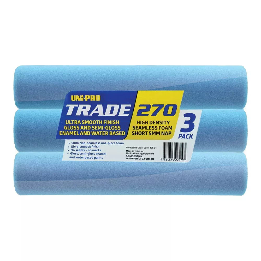 UNi-PRO Trade Seamless Foam Roller Covers 270mm 5mm 3 Pack