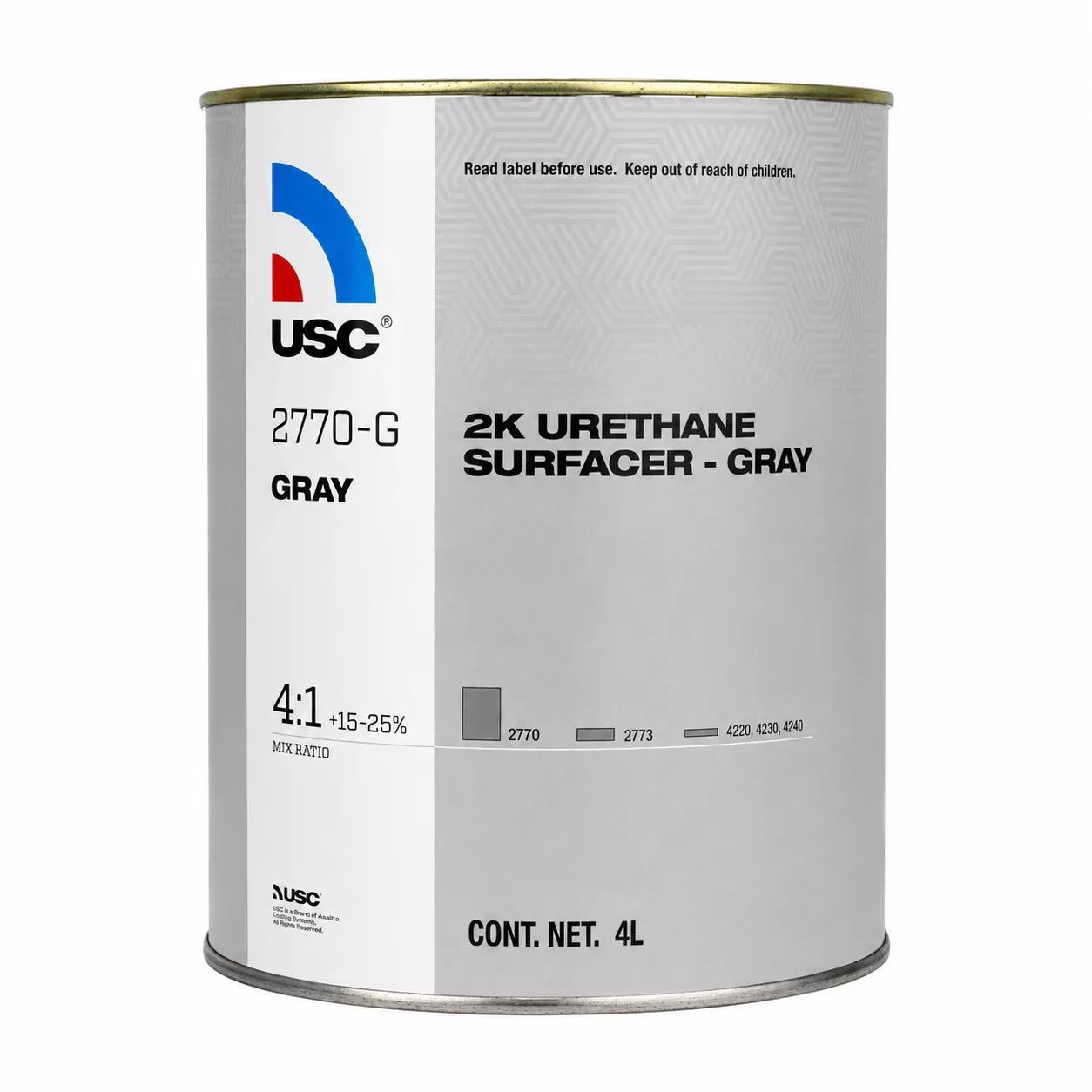 USC 2770-G 2K Urethane Surfacer Grey 4L