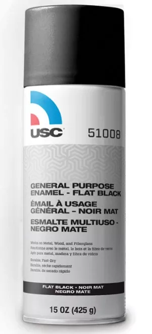 USC 51008 General Purpose Enamel, Flat Black