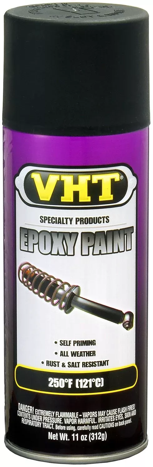 VHT SP652 Satin Black Epoxy All Weather Paint - 11 oz. Can, Durable Finish