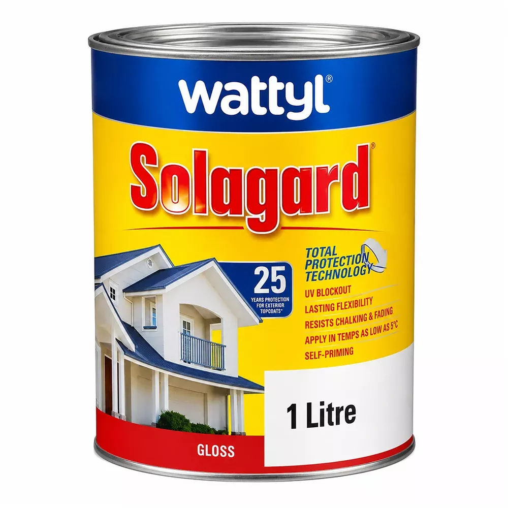 WATTYL Solagard Exterior Gloss Paint Black 1L