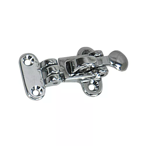 Whitecap Anti-Rattle Hold Down - Chrome Plated Brass, Cover and Tether Chain