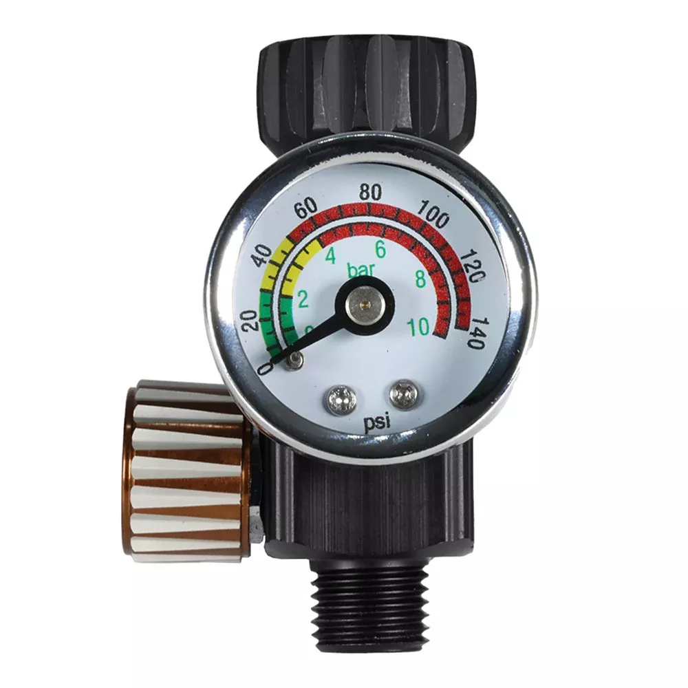 WORKQUIP X1 Compact Inline Spray Gun Air Pressure Regulator Gauge 1/4″ BSP